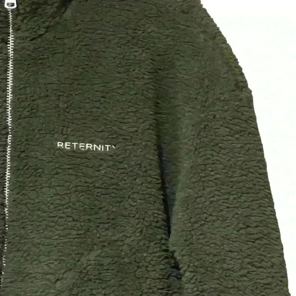 Reternity Olive Zip Jacket S Nwt Drop Shoulder Decorative Stitching Streetwear — image 6 of 8